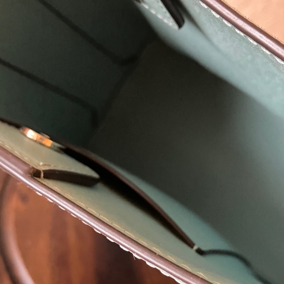 Kate Spade:Darcy Aphrodite Mint Green Floral Small Bucket CrossbodyBag- GoldTone - Picture 11 of 16